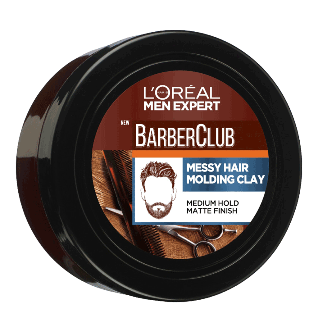 Loreal Paris Men Expert Barber Club Messy Hair Clay 75ml - LOREAL PARIS - Duty Free