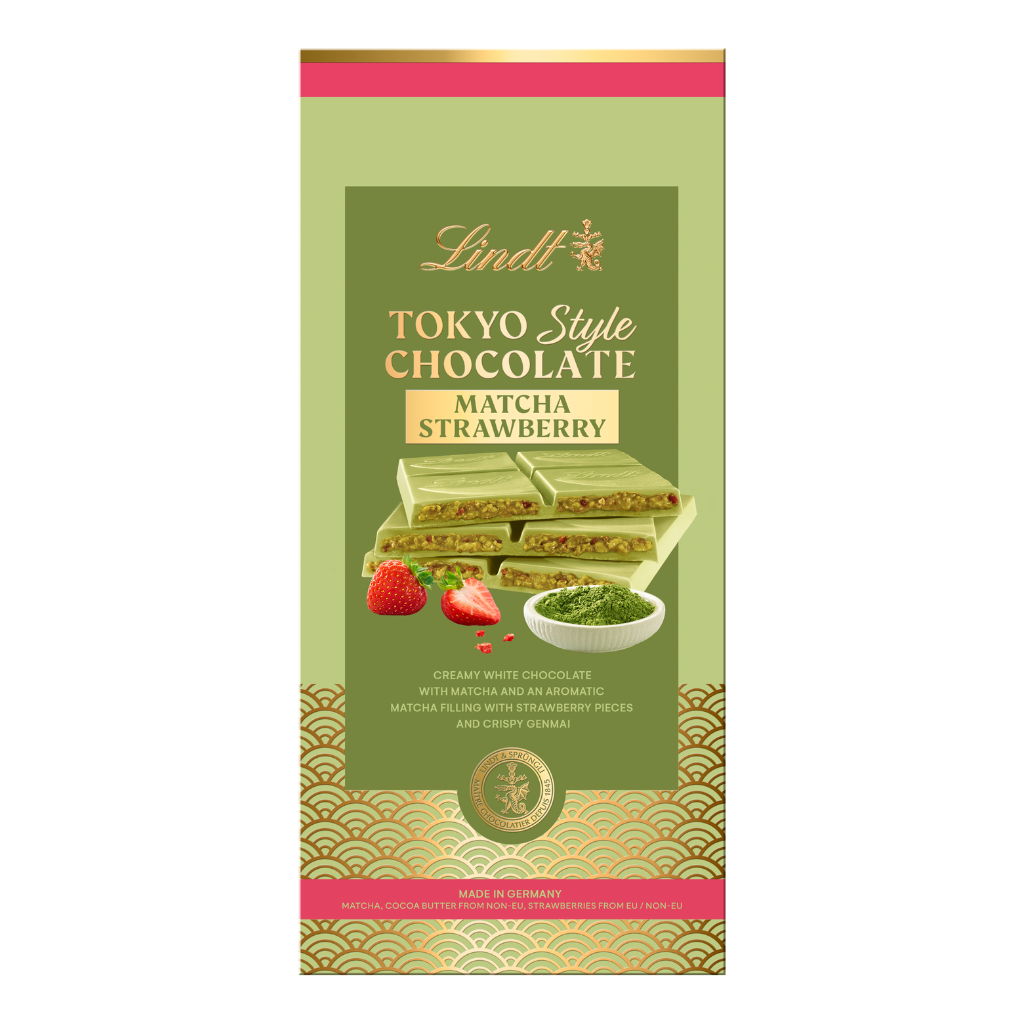 Lindt Tokyo Style Matcha Strawbery Chocolate 145g - LINDT - Duty Free