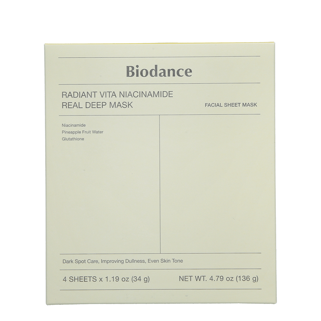 Biodance Radiant Vita Niacinamide Real Deep Face Mask Set 4unit - BIODANCE - Duty Free