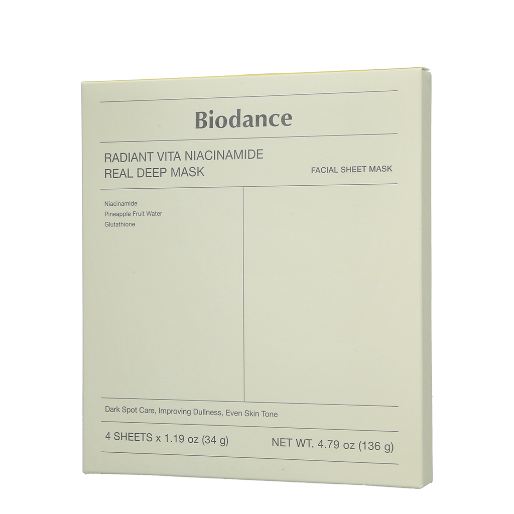 Biodance Radiant Vita Niacinamide Real Deep Face Mask Set 4unit - BIODANCE - Duty Free