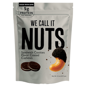 We call it NUTS Cashews Coated Oreo Cookies Flavor 150g - WE CALL IT NUTS - Duty Free We call it NUTS Cashews Coated Oreo Cookies Flavor 150g - WE CALL IT NUTS - Duty Free