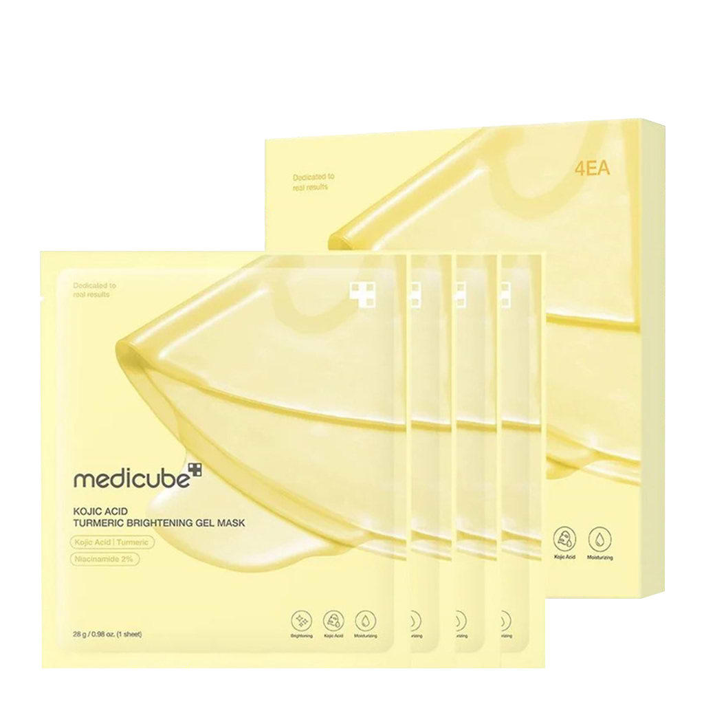 Medicube Kojic Acid Turmeric Brightening Face Mask Set 4unit - MEDICUBE - Duty Free