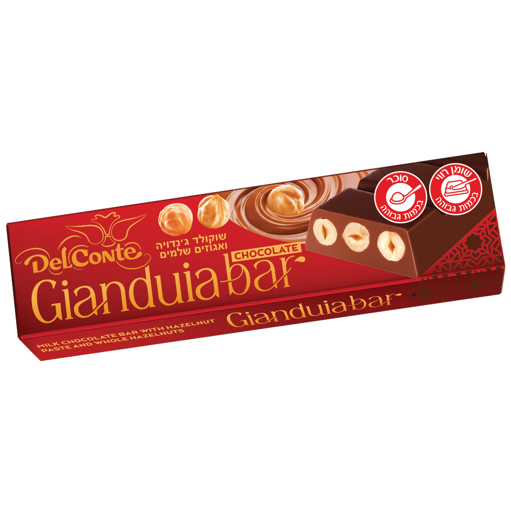 Delconte Milk chocolate bar with hazelnuts 145g - DELCONTE - Duty Free
