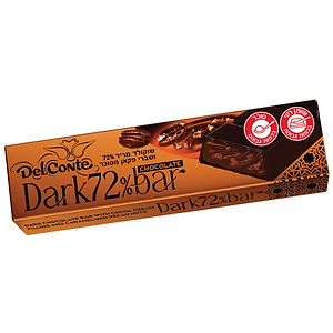 Delconte Dark chocolate bar 72% with caramelized pecans 145g - DELCONTE - Duty Free Delconte Dark chocolate bar 72% with caramelized pecans 145g - DELCONTE - Duty Free