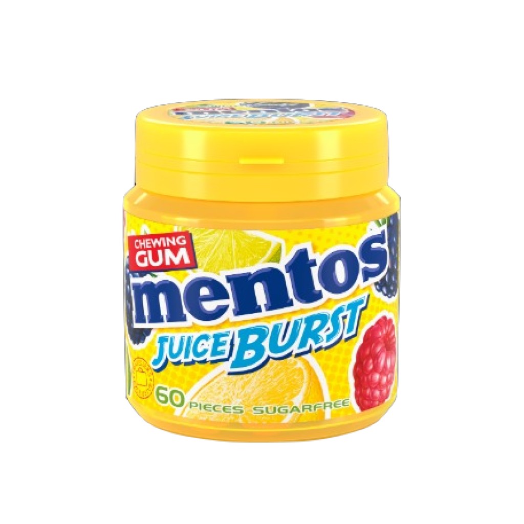 Mentos Juice Burst Yellow Gum Box 120g - MENTOS - Duty Free