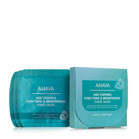 Ahava Age Control Even Tone & Brightening 6 X Sheet Mask Set