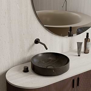 Travertine White Polished Porcelain Slab