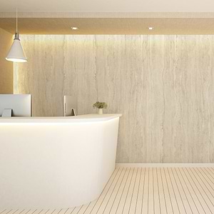 Travertine Beige Structured Porcelain Slab
