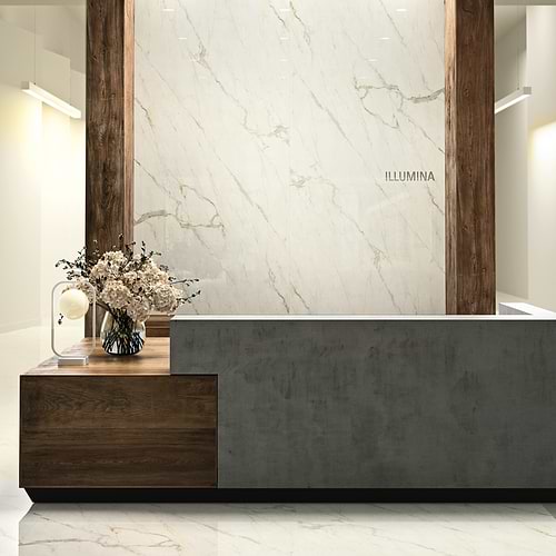 Calacatta Oro Matte Porcelain Slab - Room Scene 2
