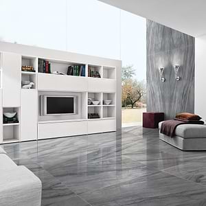 Platinum Grey Polished Porcelain Slab