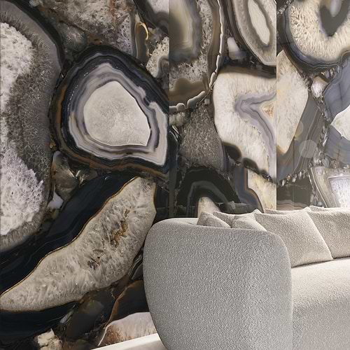 Tele Di Marmi Precious Agata Black Slab Polished 48x110 Lifestyle Livingroom 02