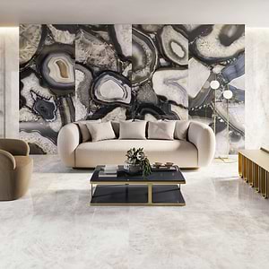 Tele di Marmo Precious Crystal White Polished Porcelain Slab