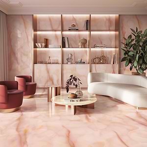 Tele di Marmo Pure Onyx Malva Polished Porcelain Slab