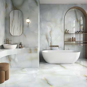 Tele di Marmo Pure Onyx Turchese Polished Porcelain Slab