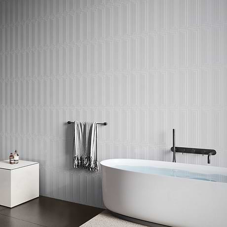 Colorplay Frame Gray 4.5x18 3D Crackled Glossy Ceramic Tile