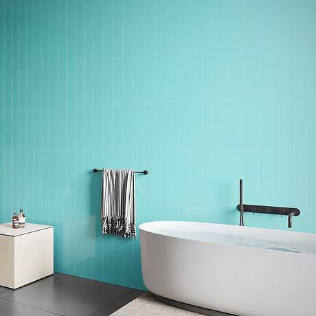 Colorplay Teal Green 4.5x18 Crackled Glossy Ceramic Tile
