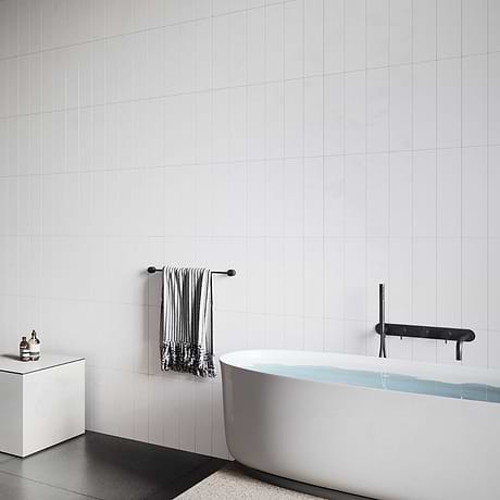 Colorplay White 4.5x18 Crackled Glossy Ceramic Tile