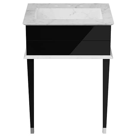 Classic 24" Black & Chrome Vanity 