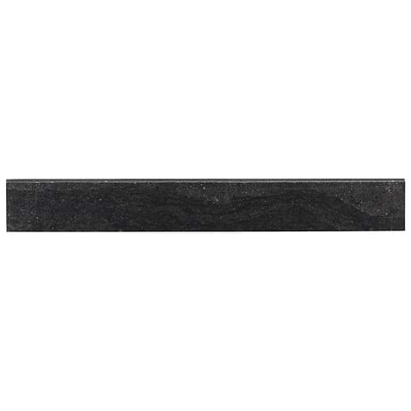 Acadia  Charcoal Black 3x24 Matte Porcelain Bullnose