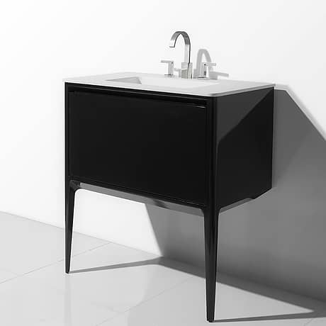 Luxe Collection  42" Black Gloss Vanity