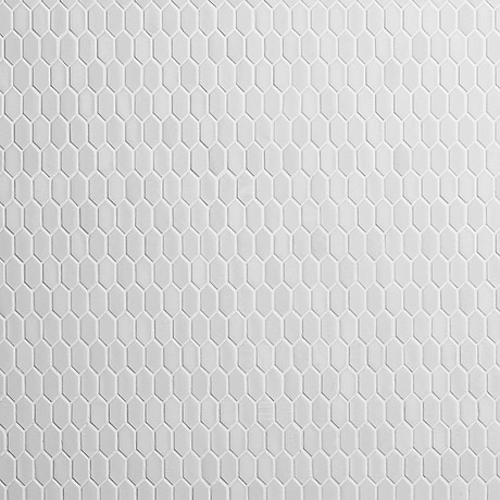 Flicker Rain White 1/4" x 1" Polished Glass Mosaic Tile