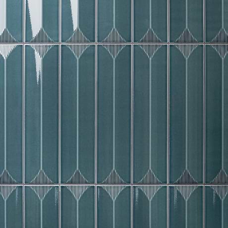Colorplay Inflex Emerald Green 4.5x18 3D Crackled Glossy Ceramic Tile