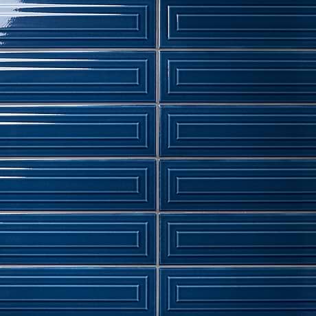 Colorplay Frame Nautical Blue 4.5x18 3D Crackled Glossy Ceramic Tile