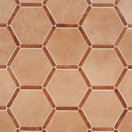 Sagon Terracotta Beige 9" Hexagon Matte Porcelain Tile
