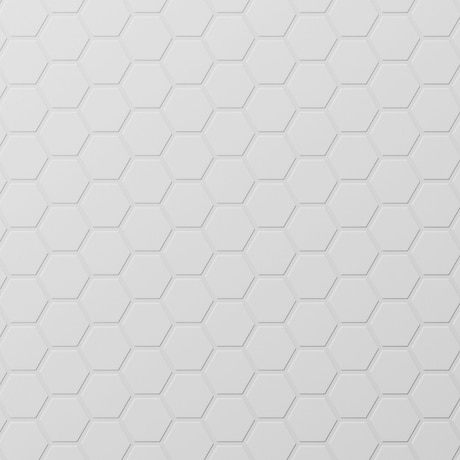 Serenity White 2" Hexagon Matte Porcelain Mosaic