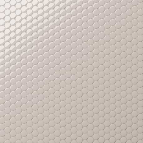 Serenity Pearl Beige 1" Penny Round Polished Porcelain Mosaic Tile