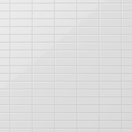 Serenity White 1x3 Straight Stack Polished Porcelain Mosaic Tile