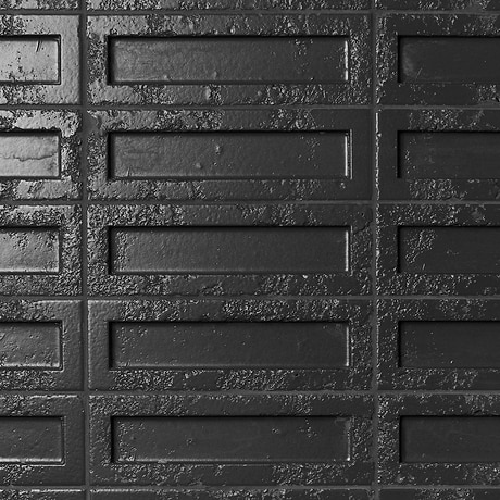 Arlo Antique Black 3x11 3D Textured Matte Ceramic Tile