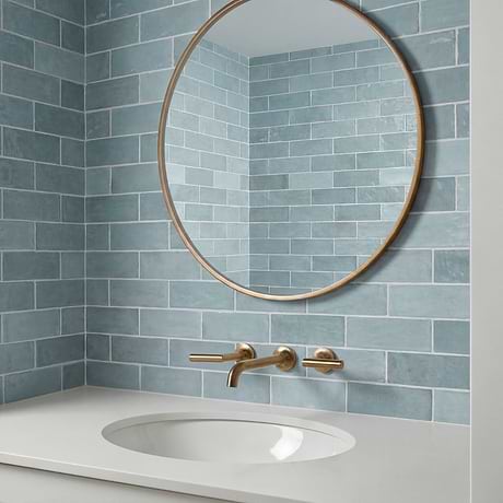 Portmore Sky Blue 3x8 Glossy Ceramic Subway Tile