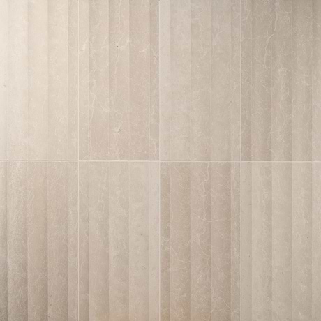 Stonework Fluted Botticino 12x24 3D Honed Marble Tile