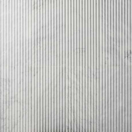 Stonework Peak Carrara White 12x24 3D Satin Marble Tile