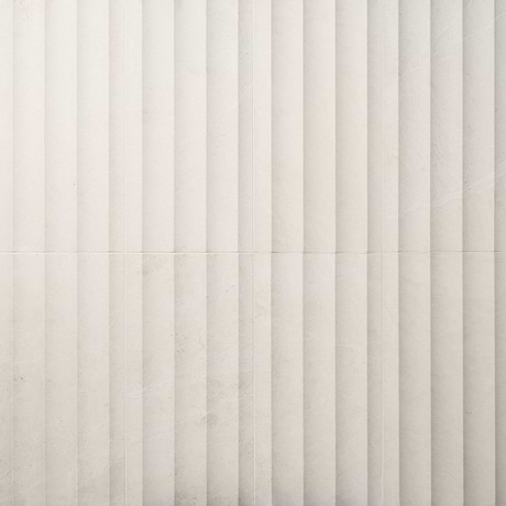 Vanilla Fluted Warm White 12x24 3D Honed Marble Tile