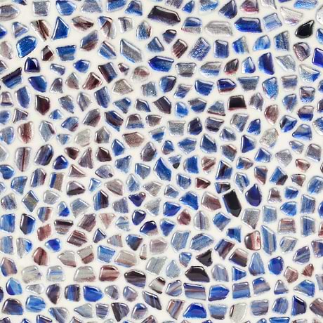 Komorebi Pebble Bayou Blue Polished Glass Mosaic
