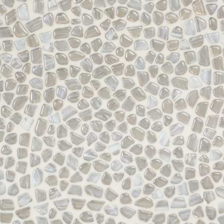 Komorebi Pebble Mineral Ice Gray Polished Glass Mosaic
