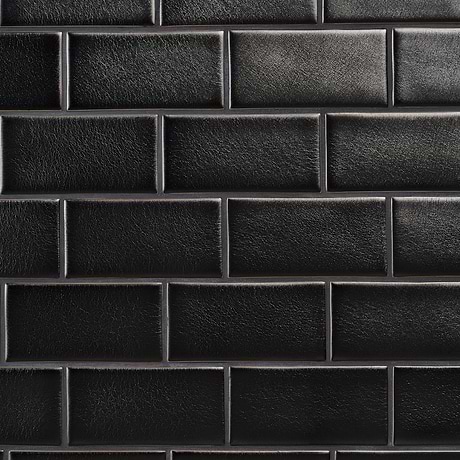 Nabi Subway Metallic Gunmetal Gray 3x6 Matte Glass Tile