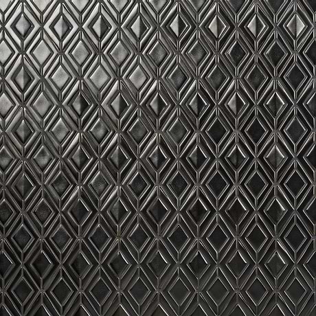 Nabi Jewel Metallic Gunmetal Gray 3D Matte Glass Mosaic Tile