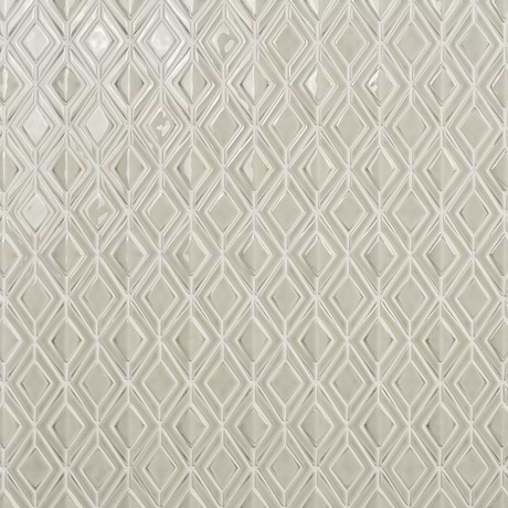 Nabi Jewel Tundra Gray 3D Crackled Glossy Glass Mosaic Tile