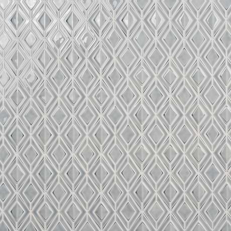 Nabi Jewel Arctic Blue 3D Crackled Glossy Glass Mosaic Tile