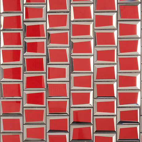 Rumi Glam Red 2x3 Polished Mirrored Glass Mosaic Tile