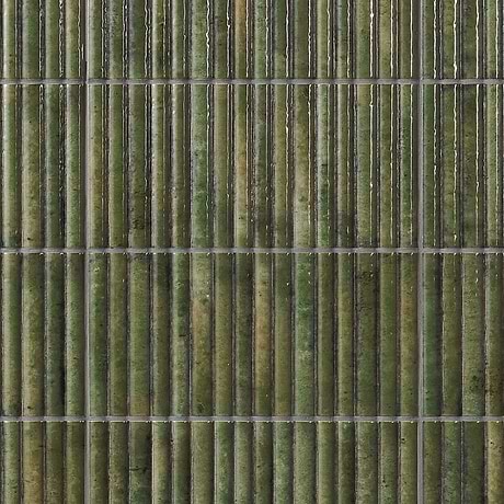 Curve Green Fluted 6x12 3D Glossy Ceramic Tile