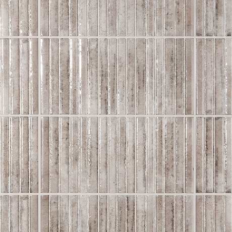 Curve Gray Fluted 6x12 3D Glossy Ceramic Tile