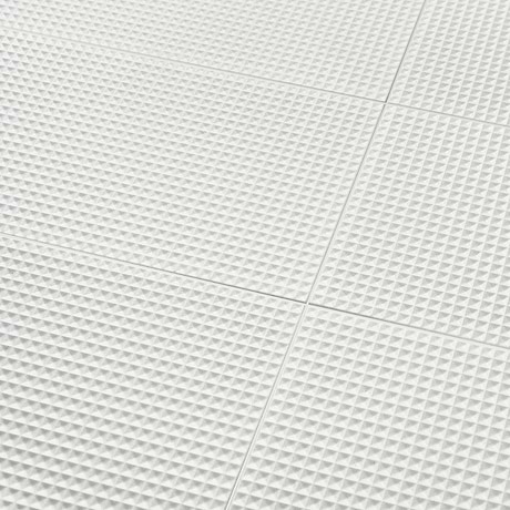 Kinzie Waffle White 8x16 Textured Matte Ceramic Tile