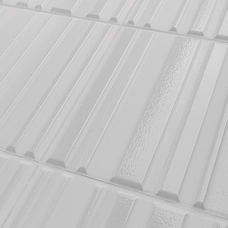 Sydney Silver 8x16 3D Mixed Finish Ceramic Tile