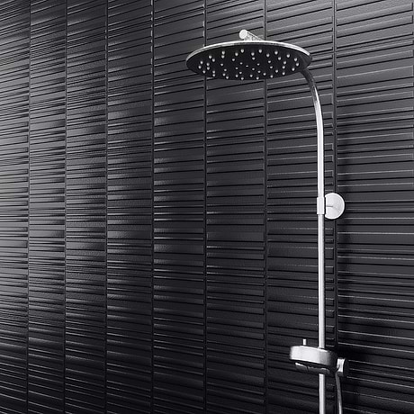Sydney Charcoal Black 8x16 3D Mixed Finish Ceramic Tile