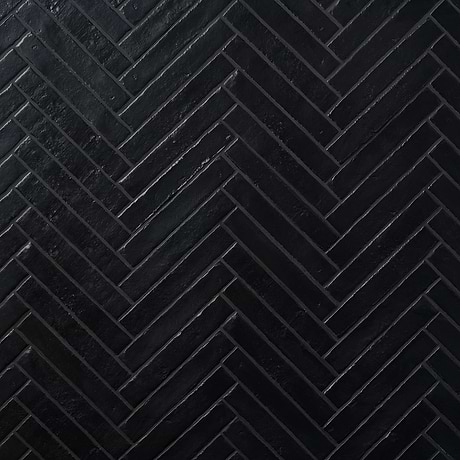 Wabi Sabi Coal Black 1.5x9 Matte Ceramic Tile