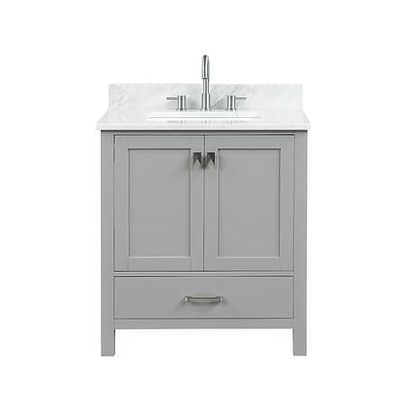 Athena 30'' Gray Vanity And Marble Counter